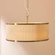 82974-001 Brushed Aged Brass 3 Light Pendant with Ivory Shade