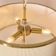 82974-001 Brushed Aged Brass 3 Light Pendant with Ivory Shade