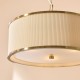 82974-001 Brushed Aged Brass 3 Light Pendant with Ivory Shade