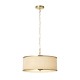 82974-001 Brushed Aged Brass 3 Light Pendant with Ivory Shade