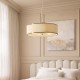 82975-001 Brushed Aged Brass 5 Light Pendant with Ivory Shade