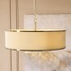 82975-001 Brushed Aged Brass 5 Light Pendant with Ivory Shade