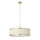 82975-001 Brushed Aged Brass 5 Light Pendant with Ivory Shade