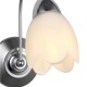 32-001 Satin Chrome Wall Lamp with Opal Glass