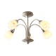33123-001 Chrome 5 Light Centre Fitting with Opal Glasses