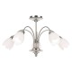 33123-001 Chrome 5 Light Centre Fitting with Opal Glasses