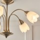 39-001 Antique Brass & Opal Glass 5 Light Centre Fitting 39-001 Antique Brass & Opal Glass 5 Light Centre Fitting