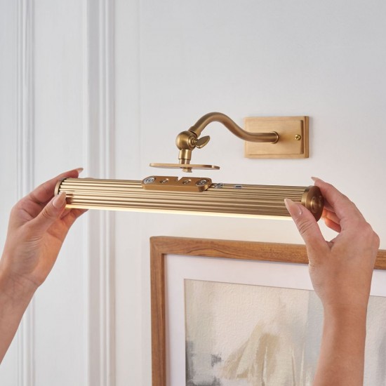 83017-001 Warm Brass USB Rechargeable Picture Light