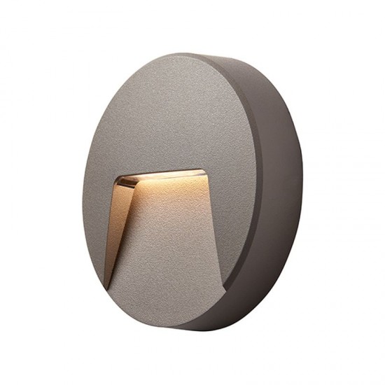 22021-001 Outdoor LED Grey & Clear Wall Lamp