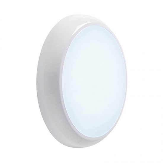 22024-001 Gloss White LED Flush with Colour Changing IP65
