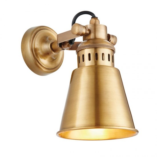 22575-001 Antique Solid Brass Wall Lamp