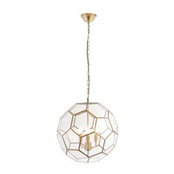 22746-001 Antique Brass 3 Light Lantern with Hexagonal Glasses 22746-001 Antique Brass 3 Light Lantern with Hexagonal Glasses
