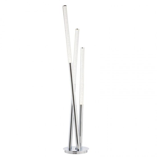50963-001 Chrome LED Floor Lamp with Clear Rods