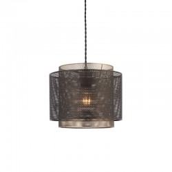 22758-001 - Shade Only - Matt Black & Antique Brass Shade for Pendant 22758-001 - Shade Only - Matt Black & Antique Brass Shade for Pendant