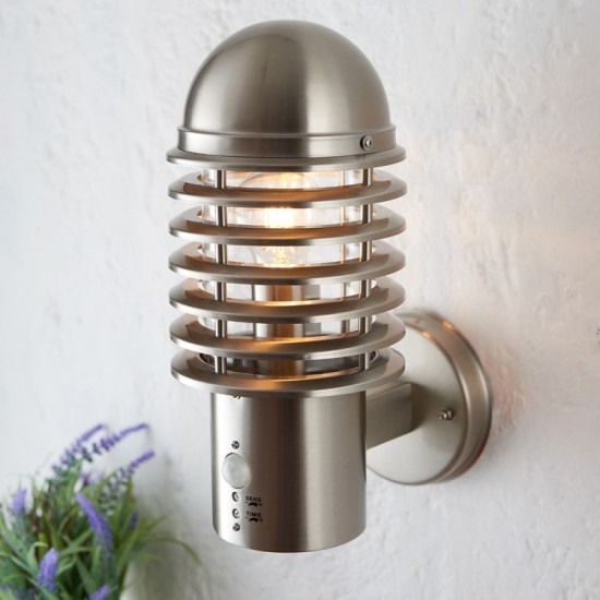 22798-001 Stainless Steel Uplight PIR Wall Lamp