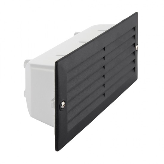 22410-001 Textured Black & Frosted Glass Brick Light