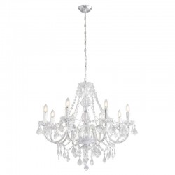 175-001 Chrome 8 light Chandelier with Clear Acrylic 175-001 Chrome 8 light Chandelier with Clear Acrylic
