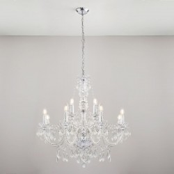 175-001 Chrome 8 light Chandelier with Clear Acrylic 175-001 Chrome 8 light Chandelier with Clear Acrylic