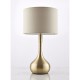 31753-001 Brushed Brass Table Lamp with Taupe Shade