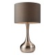31754-001 Satin Nickel Table Lamp with Grey Shade