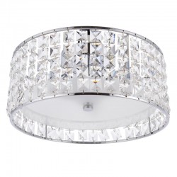 31787-001 Crystal 3 Light Flush with Frosted Glass Diffuser 31787-001 Crystal 3 Light Flush with Frosted Glass Diffuser