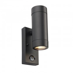 31809-001 Black Up & Down PIR Wall Lamp 31809-001 Black Up & Down PIR Wall Lamp