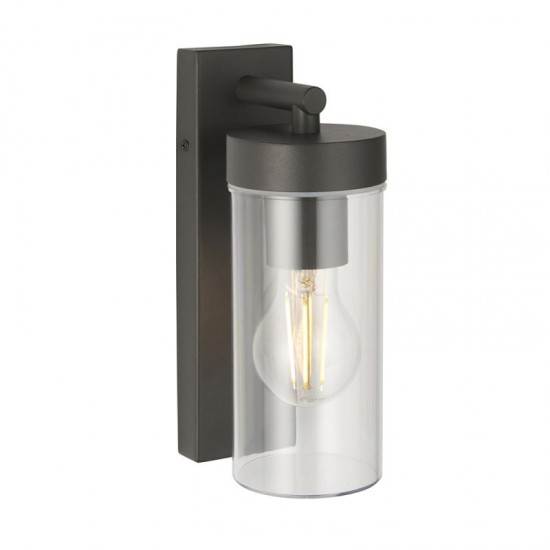 31834-001 Anthracite Grey Wall Lamp with Clear Diffuser