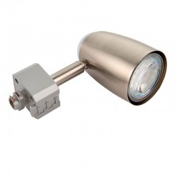 54453-001 Satin & Polished Chrome Track Head Spotlight 54453-001 Satin & Polished Chrome Track Head Spotlight