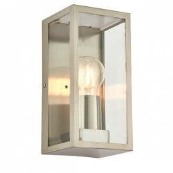 50766-001 Brushed Stainless Steel Lantern Wall Lamp