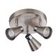 50802-001 Satin Nickel & Chrome Round 3 Light Spotlights 50802-001 Satin Nickel & Chrome Round 3 Light Spotlights