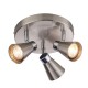 50802-001 Satin Nickel & Chrome Round 3 Light Spotlights 50802-001 Satin Nickel & Chrome Round 3 Light Spotlights
