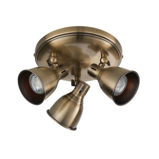 50818-001 Antique Brass 3 Spotlights