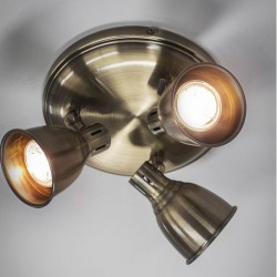 50818-001 Antique Brass 3 Spotlights