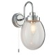 50832-001 Bathroom Chrome Wall Lamp with Clear Glass