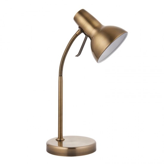 50952-001 Antique Brass Task Lamp with USB