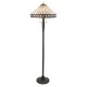 51297-001 Tiffany Glass & Dark Bronze 2 Light Floor Lamp