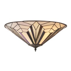 51331-001 Tiffany Glass & Dark Bronze Flush 51331-001 Tiffany Glass & Dark Bronze Flush