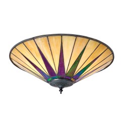 51338-001 Tiffany Glass & Dark Bronze Flush 51338-001 Tiffany Glass & Dark Bronze Flush