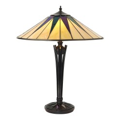 51418-001 Tiffany Glass & Black Table Lamp 51418-001 Tiffany Glass & Black Table Lamp