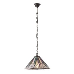 51434-001 Tiffany Glass & Dark Bronze Pendant 51434-001 Tiffany Glass & Dark Bronze Pendant