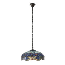 51489-001 Tiffany Glass & Dark Bronze 3 Light Pendant 51489-001 Tiffany Glass & Dark Bronze 3 Light Pendant