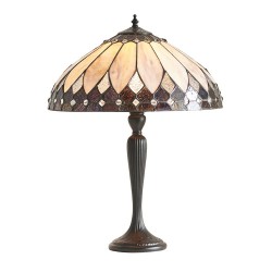 51572-001 Tiffany Glass & Dark Bronze Table Lamp 51572-001 Tiffany Glass & Dark Bronze Table Lamp