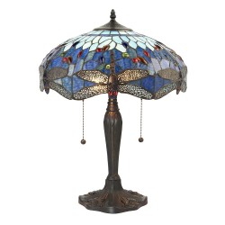 51582-001 Tiffany Glass & Dark Bronze Table Lamp 51582-001 Tiffany Glass & Dark Bronze Table Lamp