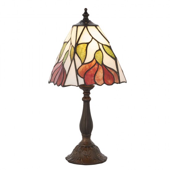 51734-001 Tiffany Glass & Dark Bronze Table Lamp
