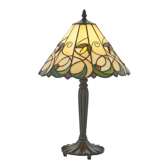 51745-001 Tiffany Glass & Dark Bronze Table Lamp