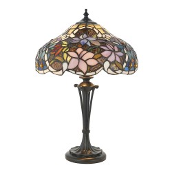 51750-001 Tiffany Glass & Dark Bronze Table Lamp 51750-001 Tiffany Glass & Dark Bronze Table Lamp
