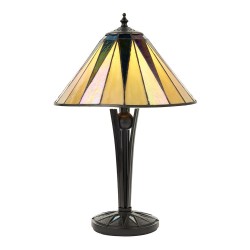 51760-001 Tiffany Glass & Black Table Lamp 51760-001 Tiffany Glass & Black Table Lamp