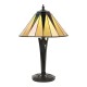 51760-001 Tiffany Glass & Black Table Lamp