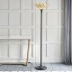 51885-001 Tiffany Glass & Dark Bronze Floor Lamp