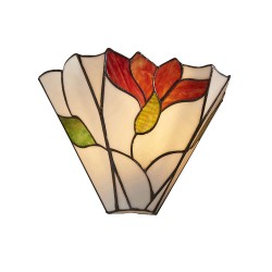 51895-001 Tiffany Glass & Black Wall Lamp 51895-001 Tiffany Glass & Black Wall Lamp